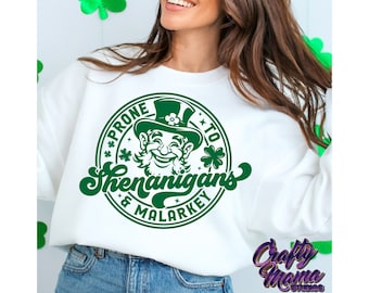 Shenanigans Svg, St Patrick's Day Svg, Funny Svg, St Paddy's Day, Lucky Shirt Svg, Clover Svg, Irish Svg, Shamrock Png, Svg Files For Cricut