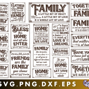 Farmhouse Svg Bundle, Vintage Family Svg, Home Svg, Family Sign Svg ...