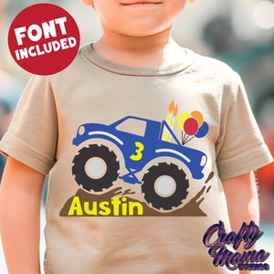 Monstertruck SVG, Monstertruck Geburtstag T-Shirt, Monstertruck Geburtstag Shirt, Monstertruck Geburtstag Shirt, digitale Download, Plotterdatei für Cricut, Cricut geschnitten, Png-Datei