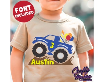 Monster Truck Svg, Monster Truck Birthday Svg, Monster Truck Birthday Shirt Svg, Digital Download, Svg File for Cricut, Cricut Svg, Png File