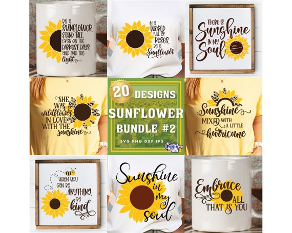 Sunflower Svg Bundle, Flower Svg, Sunflower Quote Svg, Sunflower Svg Files, Sunflower Bundle Svg, Sunflower Shirt Svg, Sunflower Sign Svg