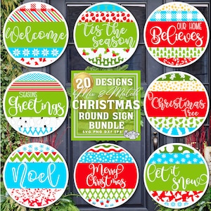 Merry Christmas SVG, PNG, Christmas Sign Svg, Christmas Door Hanger Svg, Christmas Door Sign Svg, Christmas Round Sign Svg, Christmas Png
