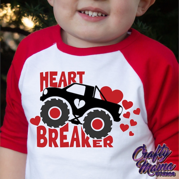 Heart Breaker Svg, Boy Valentine Svg, Valentines Day Svg, Valentine Shirt Svg, Truck Valentine Svg, Heart Breaker Shirt Svg, Monster Truck