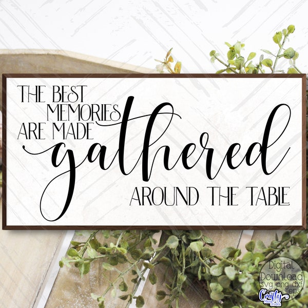 The Best Memories Are Made Gathered Around The Table Svg, Farmhouse Svg, Svg Files for Cricut, Cricut Svg, Sign Svg, Home Svg, Family Svg