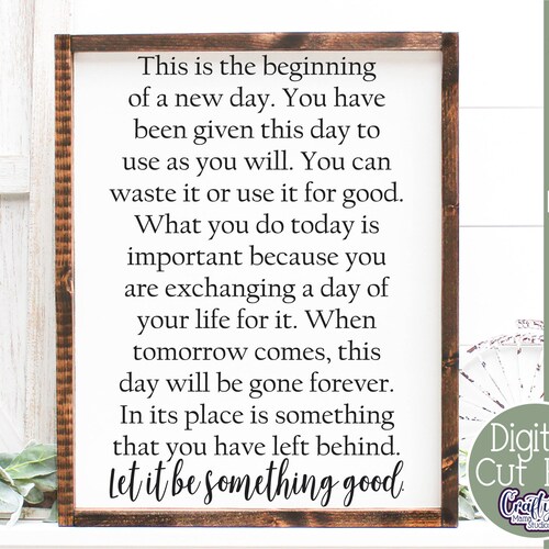 This is the Beginning of A New Day Printable SVG Cut File for Etsy
