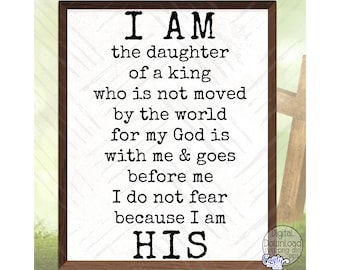 I Am The Daughter Of The King Svg, Farmhouse Svg, Farmhouse Sign Svg, Christian Svg, Svg Files for Cricut, Cricut Svg, Svg Designs, Png File