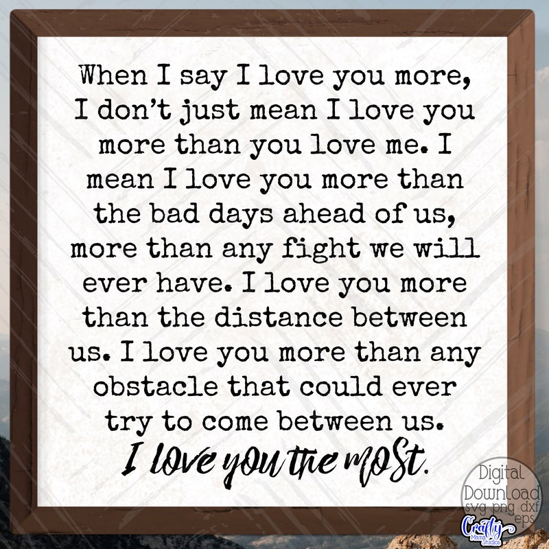 I Love You the Most - Etsy