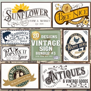 Farmhouse Svg Bundle, Farmhouse Sign Svg, Vintage Svg, Vintage Sign Svg, Farm Svg, Vintage Farm Sign Svg, Farmhouse Home Svg, Sunflower Svg