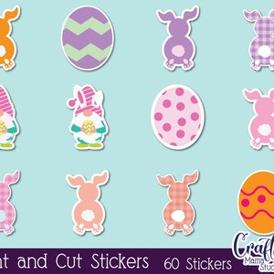 Easter Printable Stickers Easter Png Files Print And Cut | Etsy