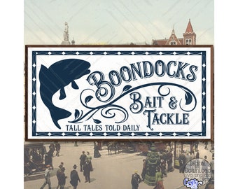 Boondocks Bait And Tackle Svg, Fishing Svg, Farmhouse Svg, Home Svg, Farmhouse Sign Svg, Cricut Svg, Svg Files for Cricut, Png, Fish Svg