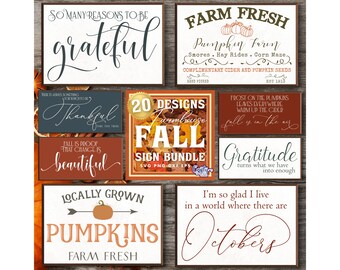 Farmhouse Fall Svg Bundle, Farmhouse Fall Sign Svg, Autumn Svg, Pumpkin Svg, Fall Quotes Svg, Thanksgiving Svg, Thanksgiving Sign Svg, Png