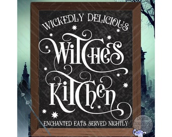 Cucina delle streghe SVG, PNG, Halloween Svg, Strega Svg, Segno della strega Svg, Segno della cucina delle streghe Svg, Segno di Halloween Svg, File PNG di Halloween