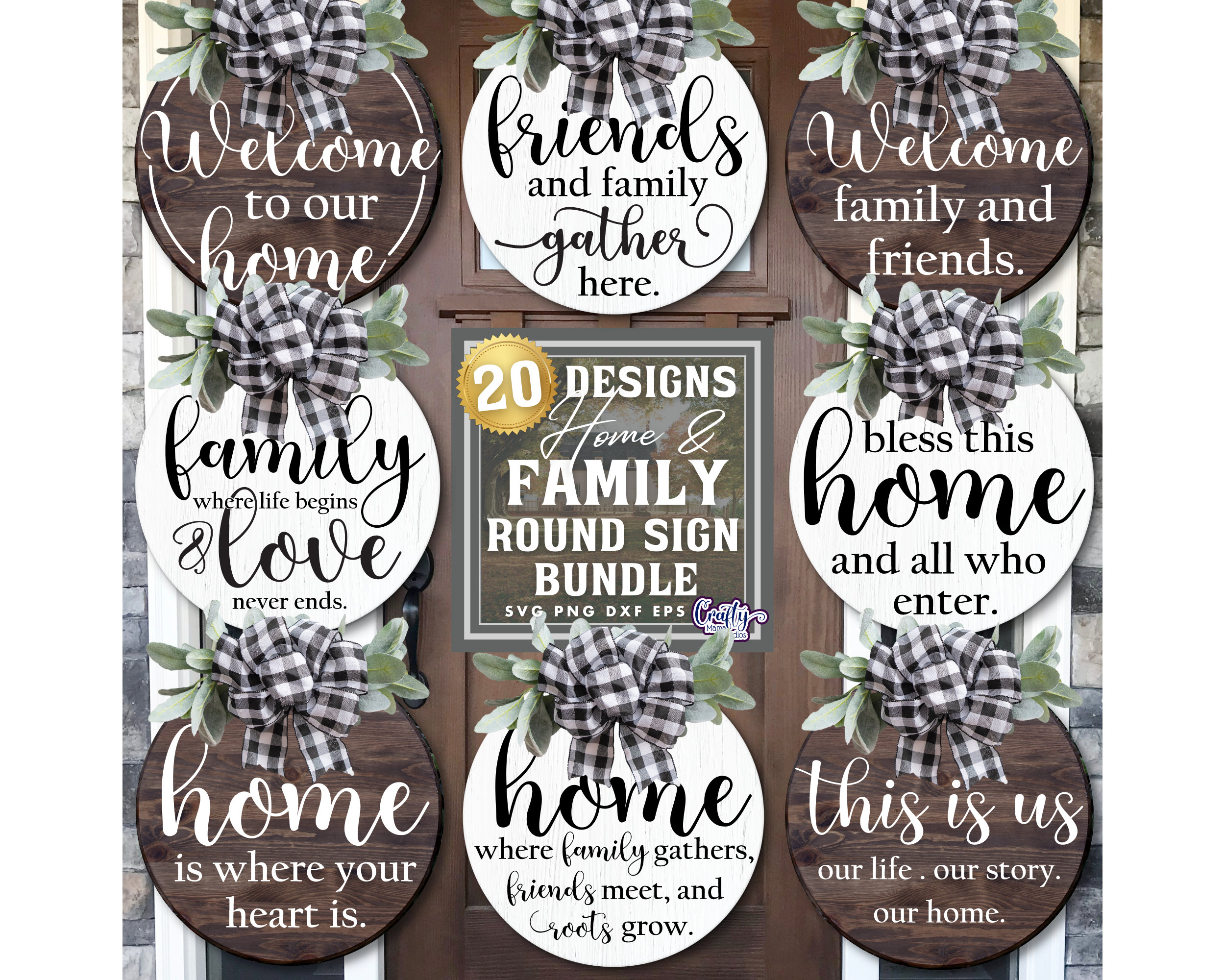 Home Svg Bundle, Family Svg, Welcome Svg, Welcome Door Hanger Svg, Farmhouse Svg, Round Welcome Sign Svg, Door Sign Svg, Round Sign Svg