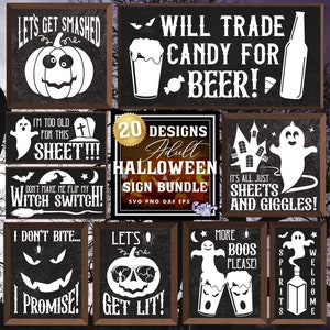 Funny Halloween SVG, PNG, Funny Halloween Sign Svg, Adult Funny Halloween Quotes Svg, Funny Halloween Drinking Svg, Halloween Png Bundle
