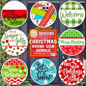 Merry Christmas SVG, PNG, Christmas Sign Svg, Christmas Door Hanger Svg, Christmas Door Sign Svg, Christmas Round Sign Svg, Christmas Png