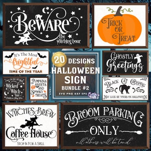 Farmhouse Halloween Svg Bundle, Vintage Halloween Svg, Halloween Sign Svg, Halloween Quotes Svg, Halloween Bundle, Halloween Decor Svg, Png
