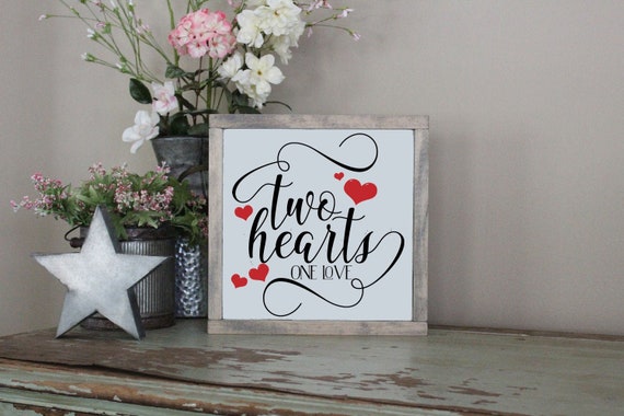 Two Hearts One Love Svg Together Forever Svg Love You Etsy