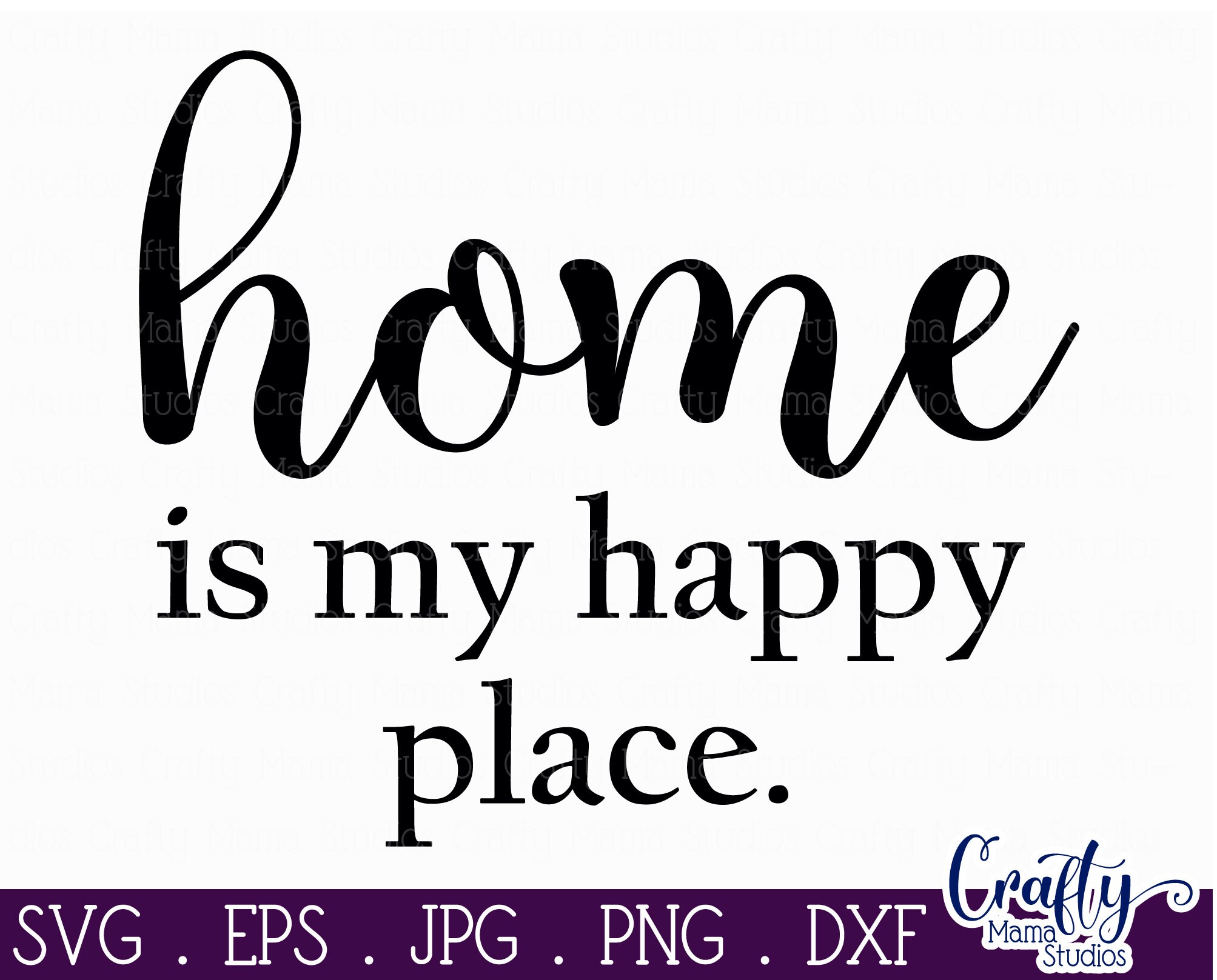 Home is My Happy Place Svg Farmhouse Svg Round Sign Svg Svg Etsy
