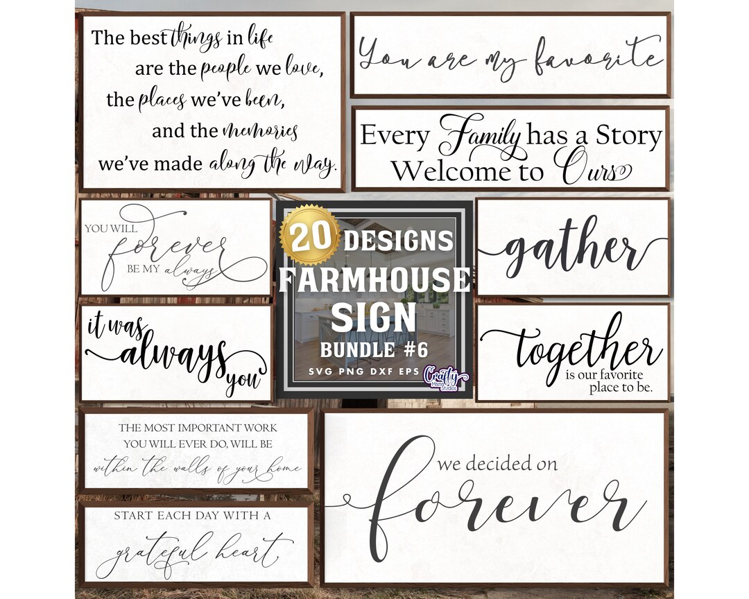 Farmhouse Svg Bundle, Farmhouse Sign Svg, Family Svg, Home Svg, Home ...