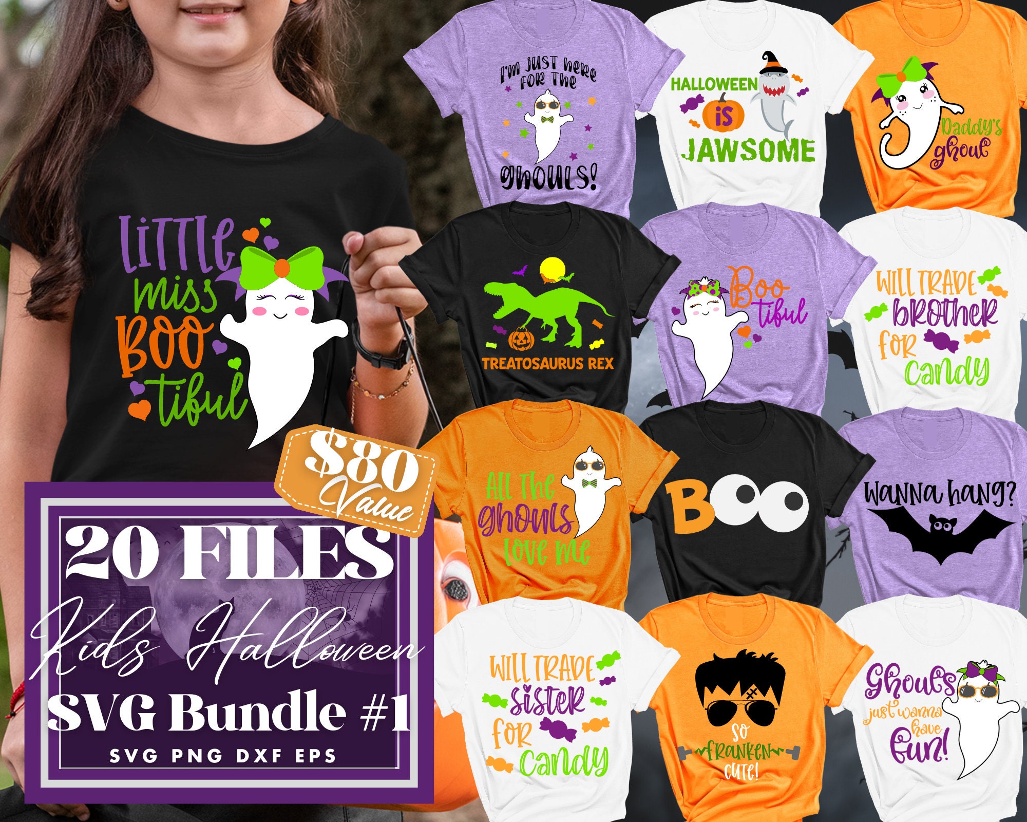 Kids Halloween Svg Bundle Kids Halloween Shirt Svg Kids - Etsy