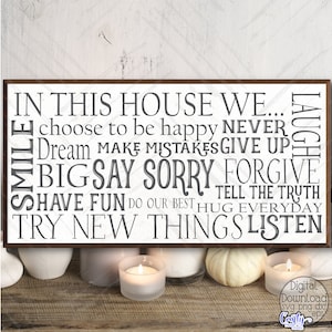 Reglas familiares Svg, Familia Svg, Hogar Svg, Granja Svg, Letrero Svg, Cricut Svg, Archivos Svg para Cricut, Svg inspiradores, Diseños Svg, Png