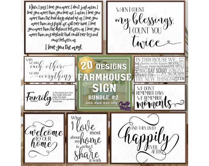 Farmhouse Sign SVG Bundle | Rustic Farmhouse Svg | Family Quotes Svg ...