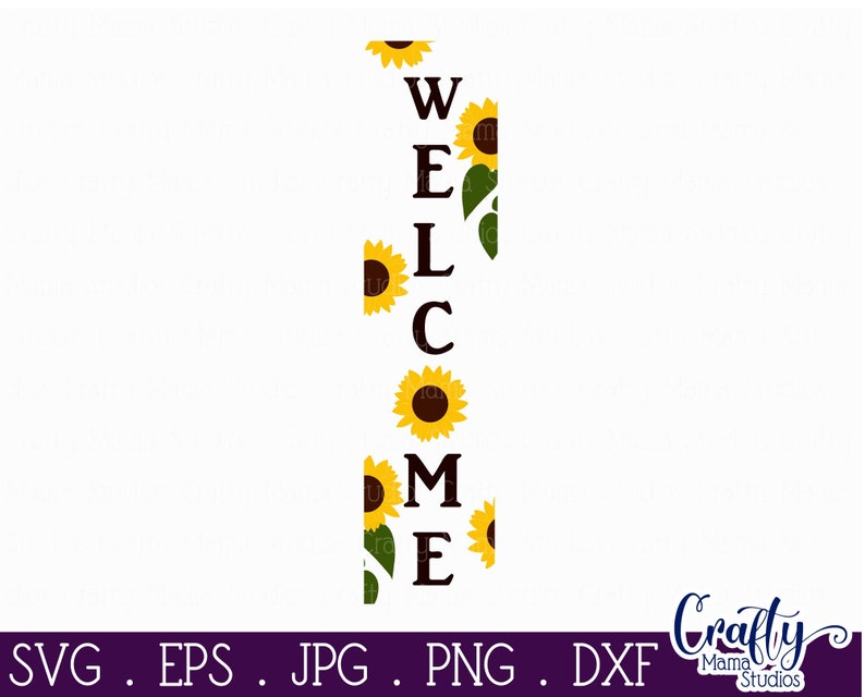 Download Sunflower Svg Welcome Porch Svg Porch Sign Svg svg dxf | Etsy