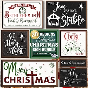 Christliche Weihnachten SVG, PNG, Weihnachten Png, Bauernhaus Weihnachten Bundle, Religiöses Weihnachtsgeschenk, Religiöses Weihnachtsschild