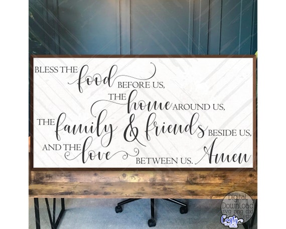 Bless The Food Before Us Svg, Family Svg, Love Svg, Inspirational Svg, Cricut Svg, Svg Files for Cricut, Digital Download, Svg Designs, Png