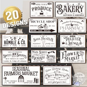 Farmhouse Svg Bundle, Farmhouse Sign Svg Files, Vintage Svg, Vintage Sign Svg, Bar Sign Svg, Farm Svg, Flower Svg, Wine Svg, Home Svg image 2