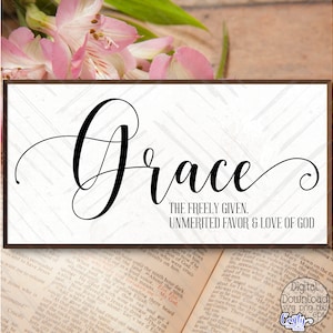 Gracia SVG, PNG, Granja Svg, Cristiano Svg, Archivos Svg para Cricut, Cristiano Png, Religioso Svg, Versículo Bíblico Svg, Signo de Gracia Svg, Gracia Png