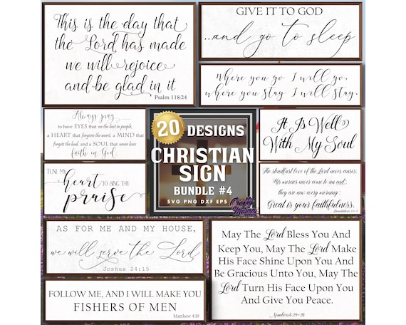 Farmhouse Christian Svg Bundle, Faith Svg, Christian Sign Svg, Religious Svg, Jesus Svg, Religious Sign Svg, Farmhouse Svg, Bible Verse Svg