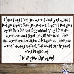 "Wenn ich sage, ich liebe dich mehr!"