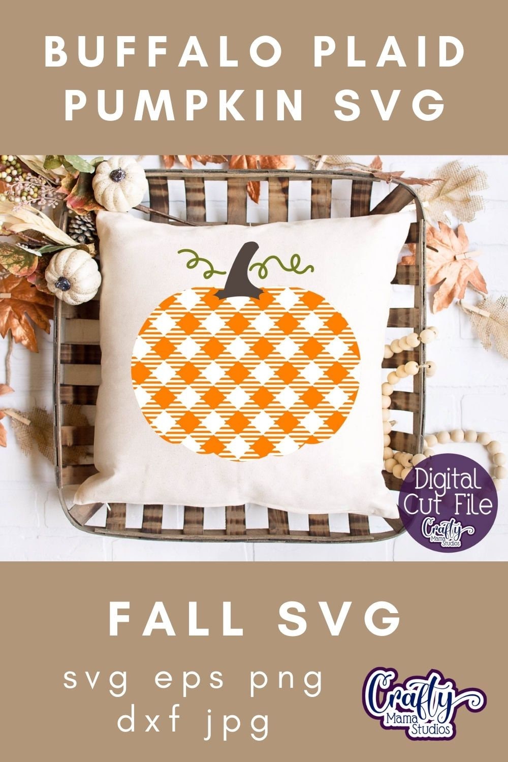 Buffalo Plaid Pumpkin Svg Fall Svg Halloween Svg | Etsy