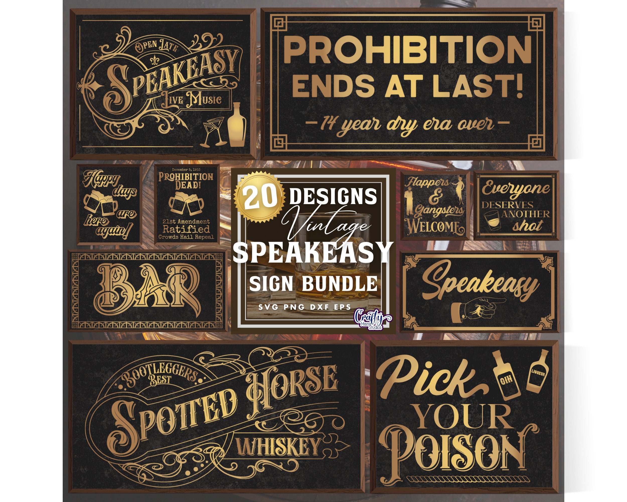 Speakeasy Welcome Sign JPG SVG Download Gatsby Wedding Party Printable  Vintage Art Deco Theme Roaring Twenties 20s Party Decor AA2 -  Singapore