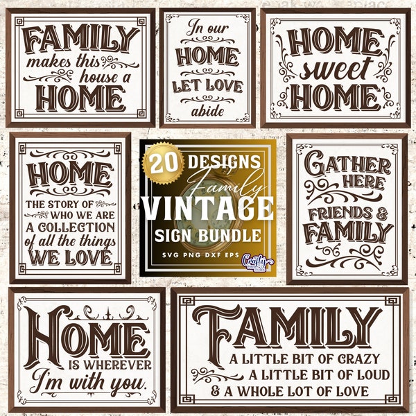 Boerderij Svg bundel, Vintage familie Svg, Home Svg, familie teken Svg, Home teken Svg, boerderij teken Svg, Vintage Svg, Vintage teken Svg-bestand