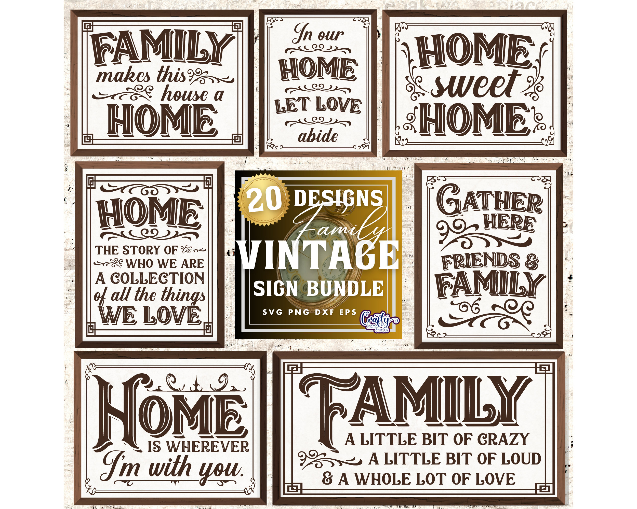 Farmhouse Svg Bundle, Vintage Family Svg, Home Svg, Family Sign Svg, Home Sign Svg, Farmhouse Sign Svg, Vintage Svg, Vintage Sign Svg File