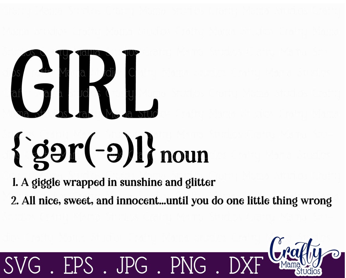 Girl Definition Svg Daughter Child Funny Family Definition Etsy