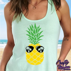 Pineapple Svg, Pineapple With Sunglasses Svg, Beach Sunglasses Svg, Digital Download, Svg Files for Cricut, Cricut Svg, Svg Design, Png File