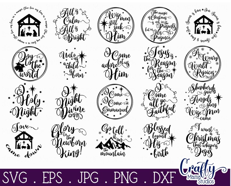 Merry Christmas Svg Religious Christmas Round Christmas  Etsy
