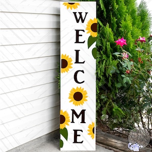 Bienvenue porche signe Svg, tournesol bienvenue Svg, tournesol bienvenue signe Svg, tournesol Svg, fichiers Svg pour Cricut, Svg été, tournesol porche