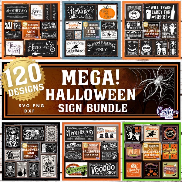 MEGA Halloween Svg Bundle, Vintage Halloween Svg Files, Halloween Sign Svg, Halloween Quotes Svg, Halloween Bundle Svg, Halloween Decor Svg