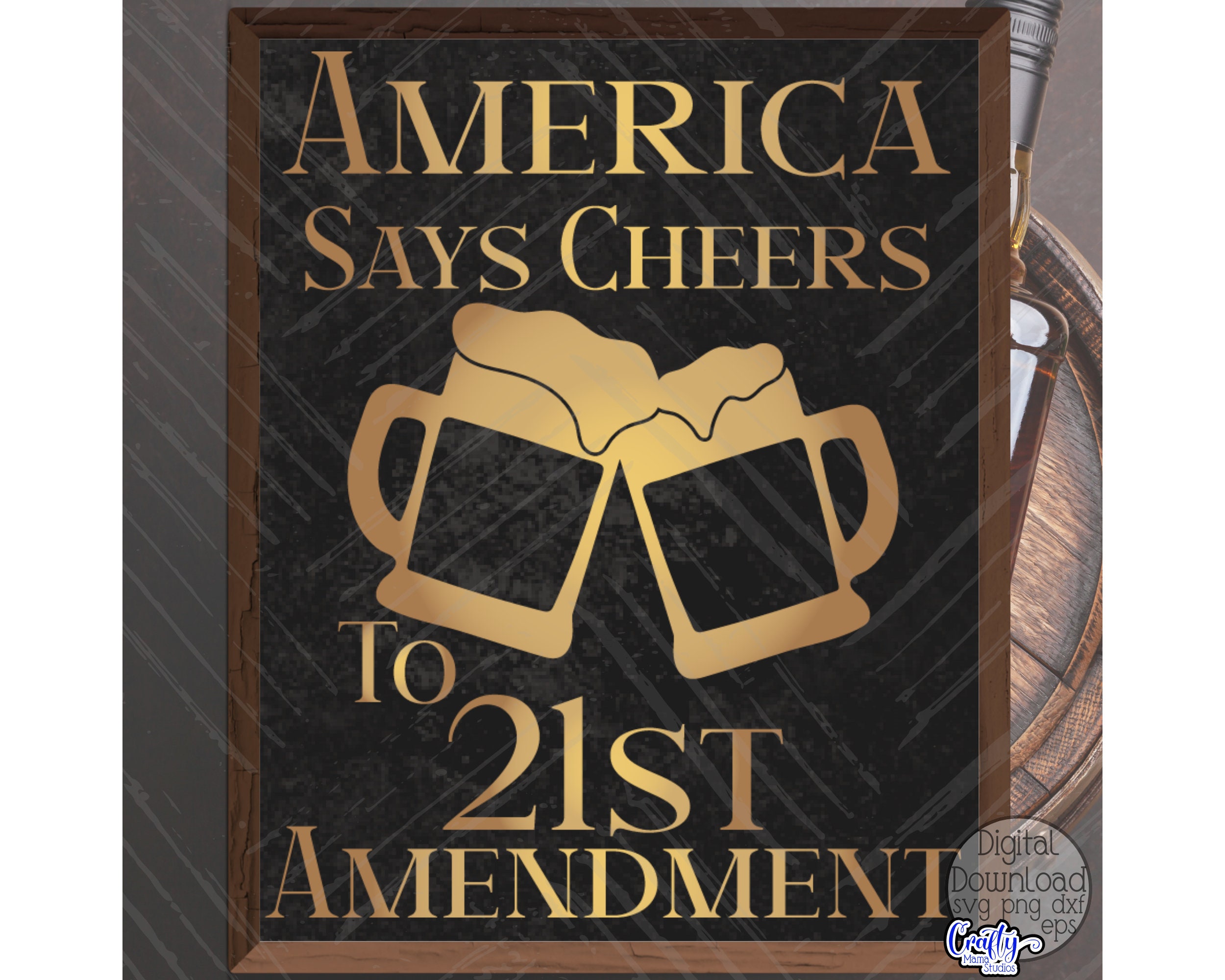 21st Amendment Bar Sign - Prohibition Era Décor