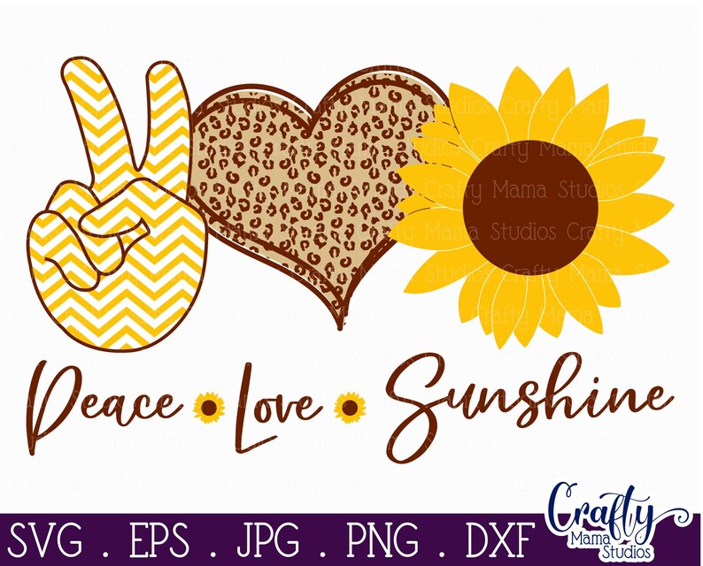 Download Sunflower svg Peace Love Sunshine svg Peace Love SVG ...