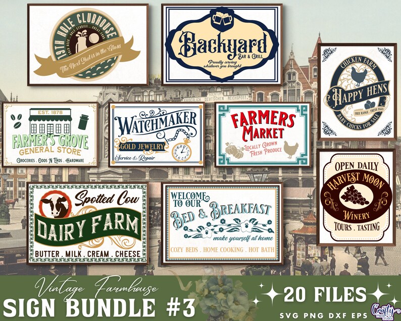 Farmhouse Svg Bundle Farmhouse Sign Svg Vintage Svg Vintage - Etsy