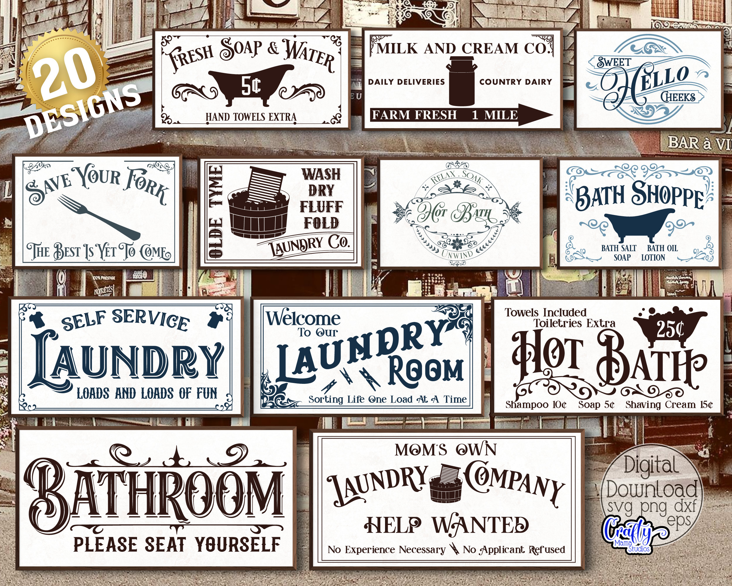 Farmhouse SVG Bundle, PNG, Vintage Svg, Vintage Sign Svg, Farmhouse ...