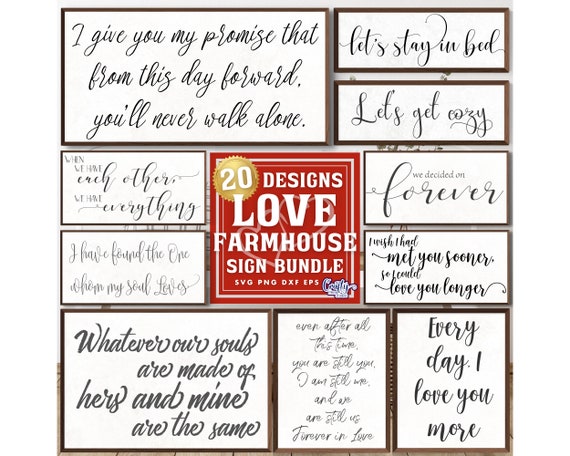 Love Svg Bundle, Love Quotes Svg, Love Sign Svg, Farmhouse Svg, Wedding Svg, Wedding Quotes Svg, Bedroom Svg, Bedroom Sign Svg, Love Png
