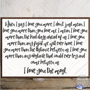 Ich liebe dich mehr SVG, PNG, wenn ich sage, ich liebe dich mehr Png Png, Bauernhaus SVG, Liebe geschnitten