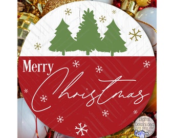 Merry Christmas SVG, PNG, Christmas Door Hanger Svg, Merry Christmas Sign Svg, Merry Christmas Door Sign Svg, Round Sign Svg, Christmas Png