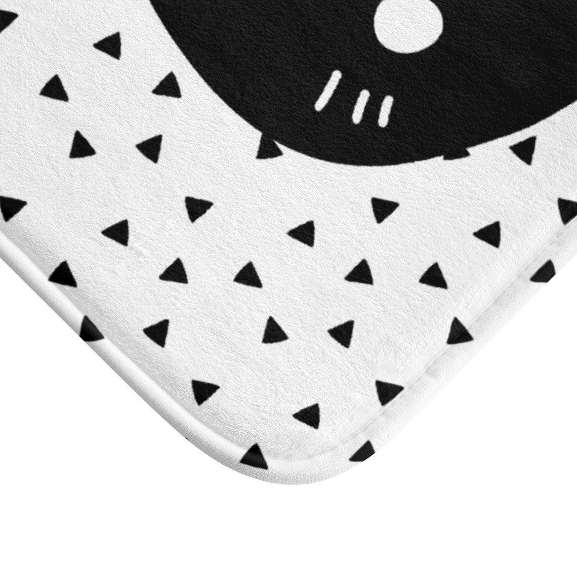 Toddler Cat Bath Mat Monochrome Kid Bathroom Kids Decor Etsy